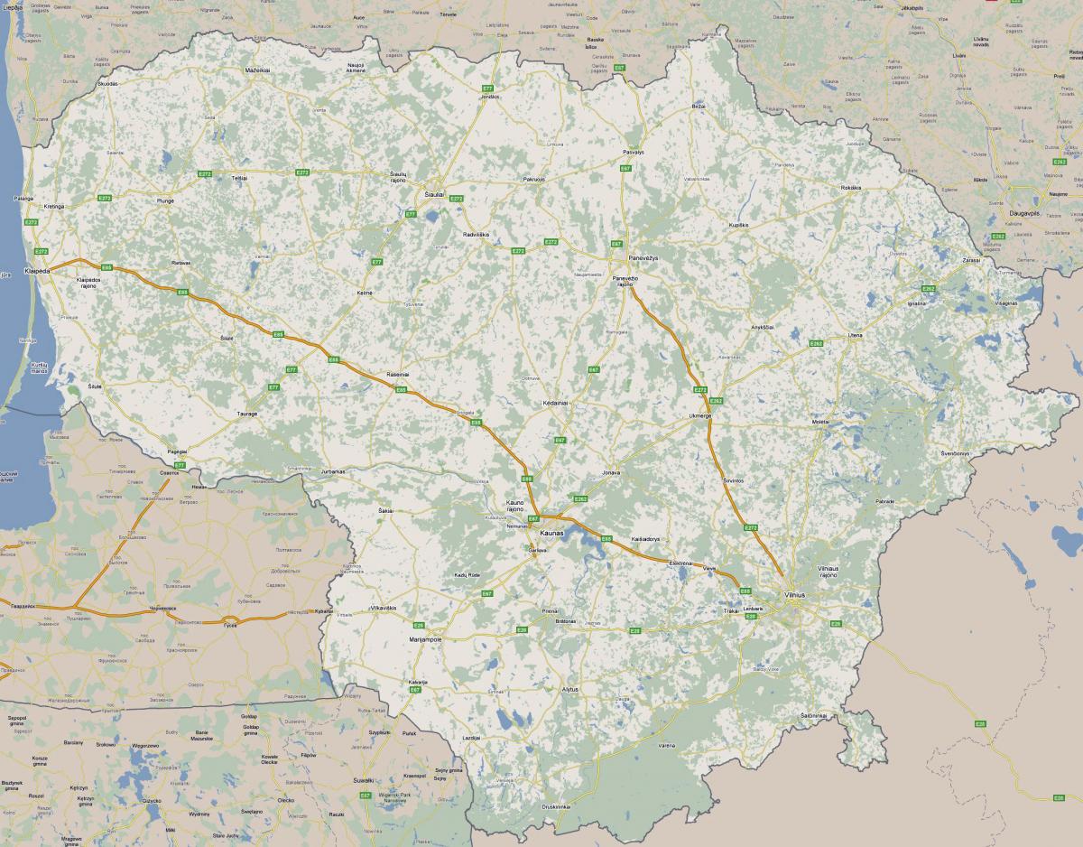 Mapi Litvanije turističke 