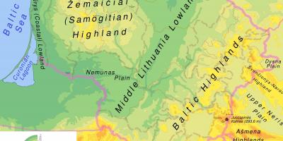 Mapi Litvanije fizički