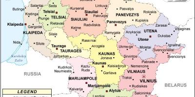 Mapi Litvanije politički